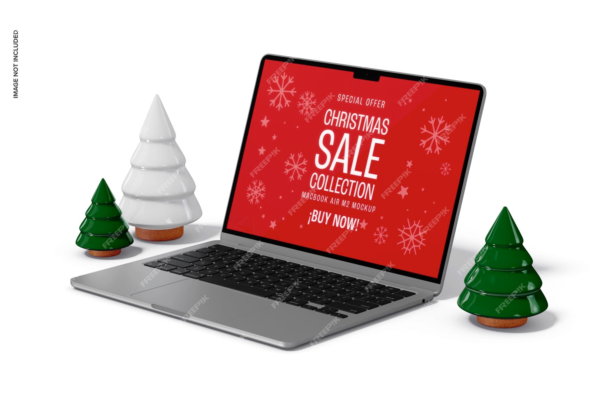 Maquette Du Macbook Air M2 Pour Les Soldes De Noël, Vue De Droite