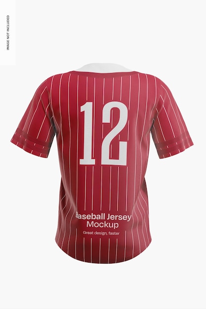 Une maquette du maillot de baseball en arrière-plan