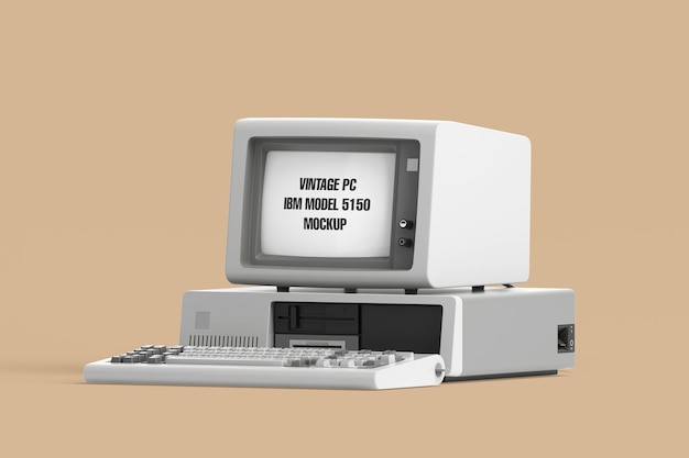 Une maquette du modèle 5150 d'un PC vintage