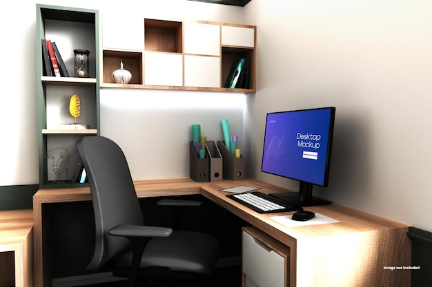 La maquette du moniteur de bureau