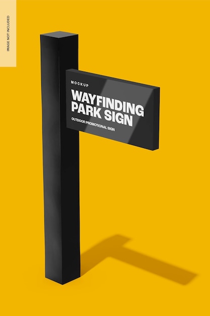 La maquette du panneau du parc Wayfinding, en perspective