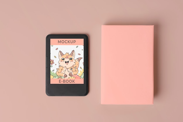 Maquette d'ebook vue de dessus