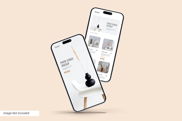 Maquette d'écran d'application de téléphone minimaliste