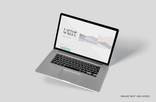 Maquette d'écran MacBook Pro pour tâche multimédia