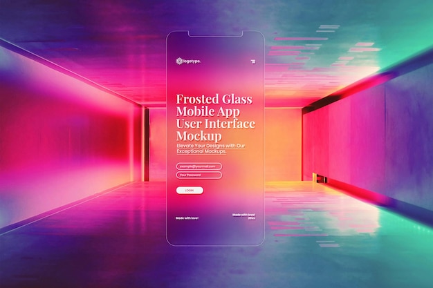 Une Maquette D'écran De Smartphone En Verre Glacé