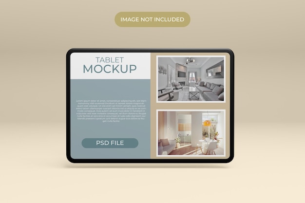 Maquette d'écran de tablette moderne Écran d'appareils numériques modifiable pour l'application ui ux et la présentation du site Web