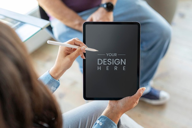 Maquette d'écran de tablette numérique