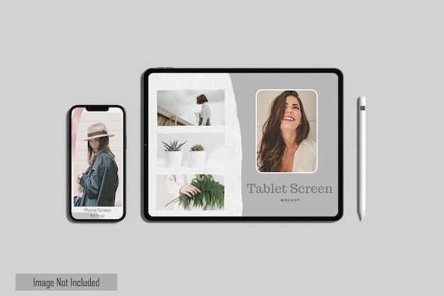 Maquette D'écran De Tablette Et De Téléphone
