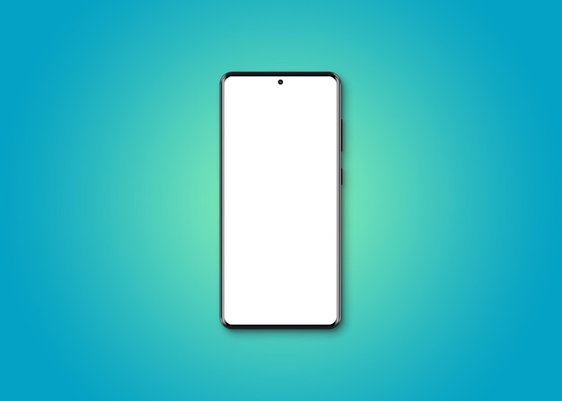 Maquette d'écran de téléphone perforée minimaliste