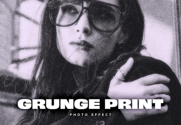 Une Maquette D'effet Photo De Presse Grunge