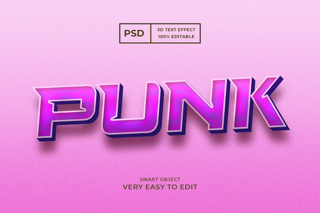 Maquette d'effet de style de texte 3d modifiable cyberpunk
