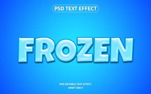 Maquette d'effet de texte modifiable avec logo gelé