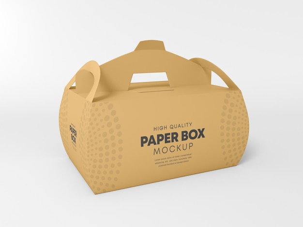 Maquette d'emballage de boîte de livraison en papier kraft