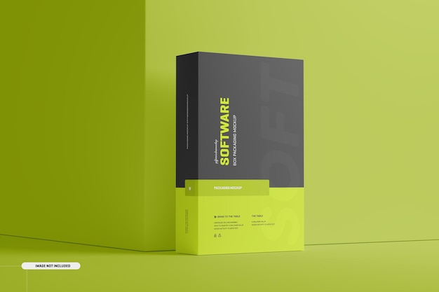 Maquette d'emballage de boîte de logiciel