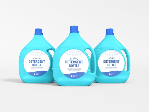 PSD maquette d'emballage de bouteille de détergent liquide