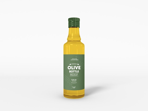 Maquette D'emballage De Bouteille En Verre D'huile D'olive