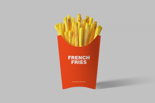 Maquette d'emballage de frites