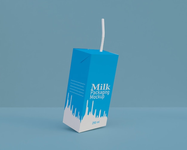 Maquette d&#39;emballage de lait