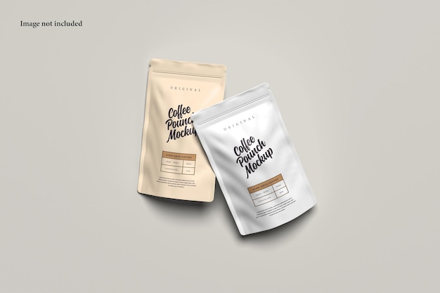 PSD maquette d'emballage de poche à café