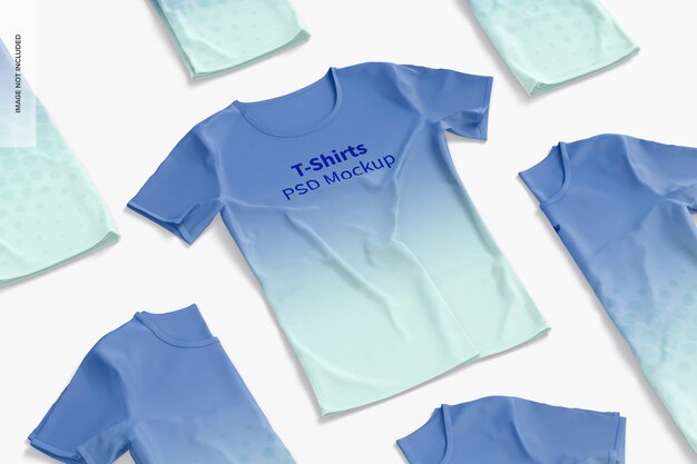 Maquette d'ensemble de t-shirts