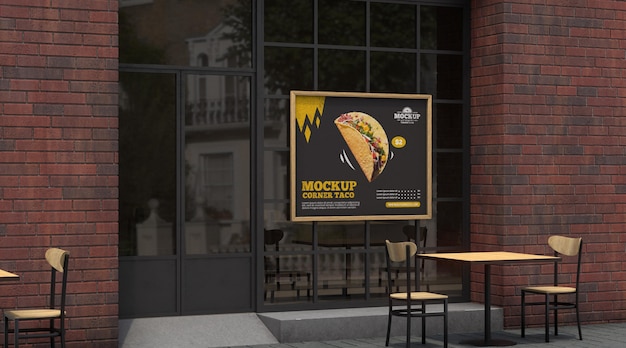 Maquette d'entreprise d'angle pour tacos