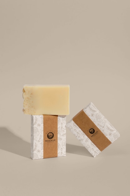 Maquette d'étiquetage de savon minimal