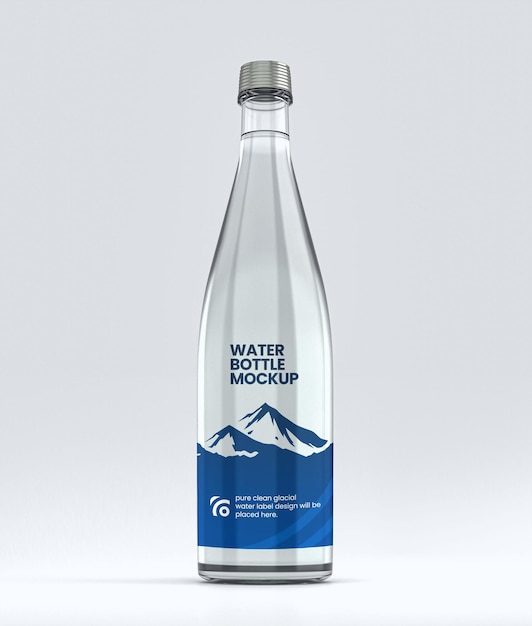Maquette d'étiquette de bouteille d'eau