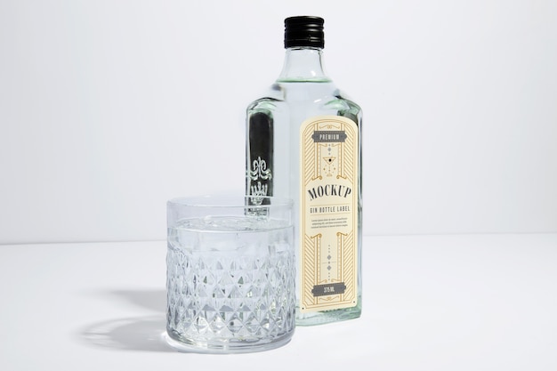 Maquette D'étiquette De Bouteille De Gin