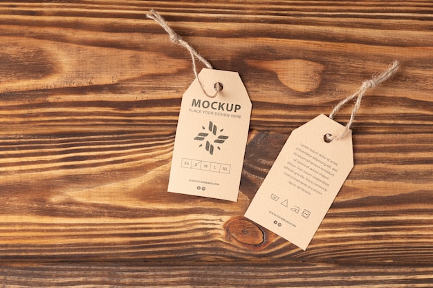 Maquette d'étiquettes en papier écologique