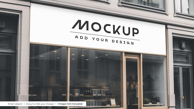 Maquette de façade de boutique gratuite Storefront Branding shop 3D Store Advertisement Maquette de façade de magasin