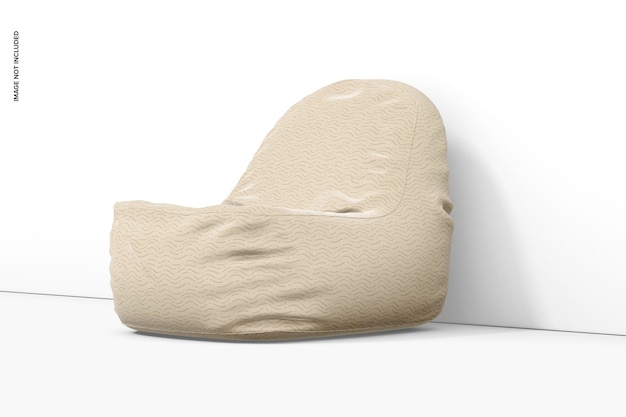 Maquette de fauteuil poire en cuir, vue de droite