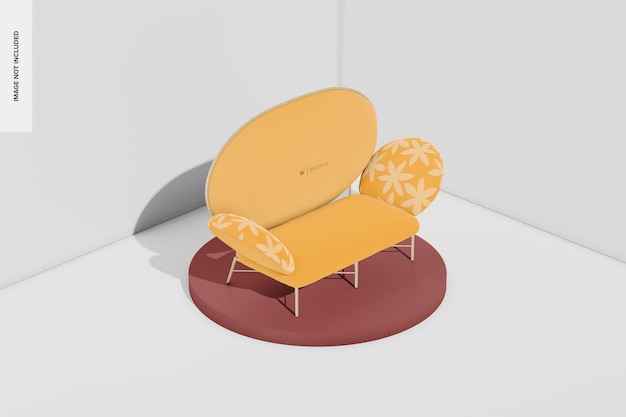 Maquette de fauteuils contemporains, perspective