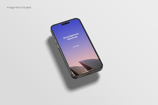PSD maquette flottante de téléphone portable
