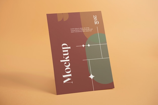 Maquette de flyer aux couleurs douces