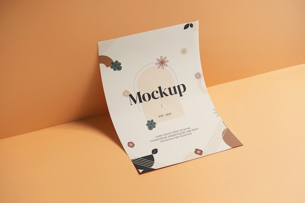 Maquette de flyer aux couleurs douces