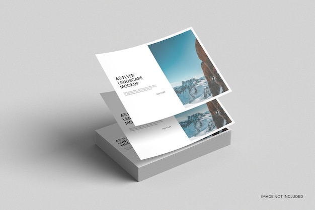 Maquette De Flyer Paysage A5 Flottant