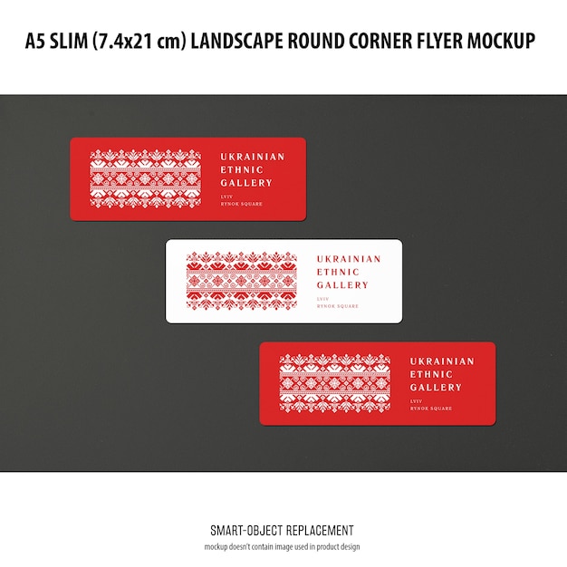 Maquette de flyer paysage mince A5