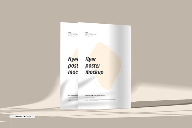 Maquette de flyers avec superposition d'ombres