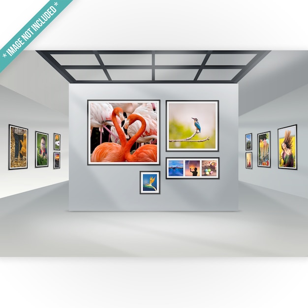 Une maquette de galerie d'art