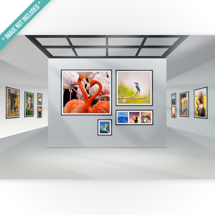 PSD une maquette de galerie d'art