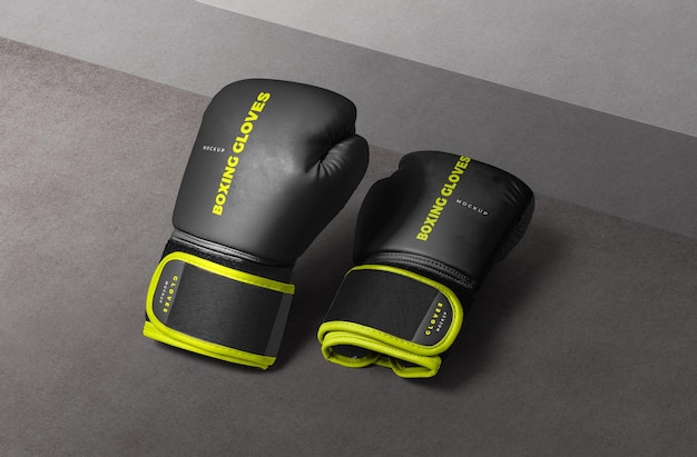 Une maquette de gants de boxe