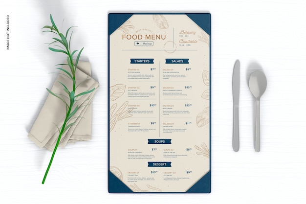 Maquette de grand porte-menu