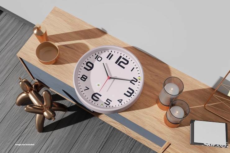 PSD maquette d'horloge murale
