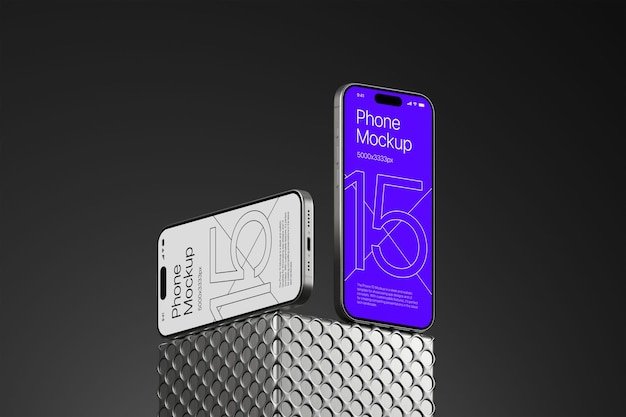 Une maquette d'iPhone 15 de haute qualité