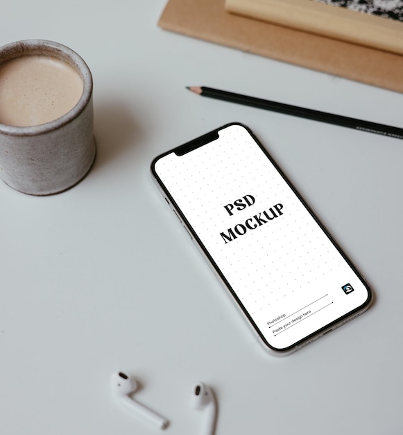 Une maquette d'iPhone PSD
