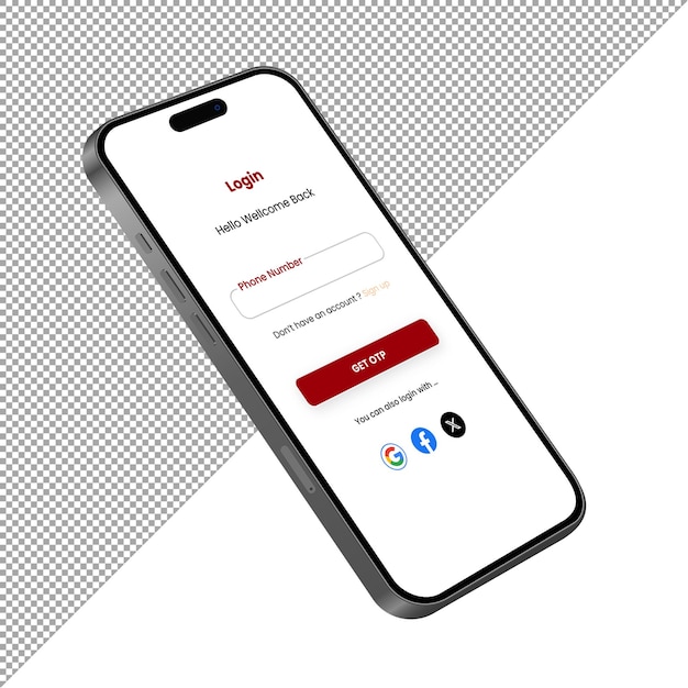 Une maquette d'iPhone sur PSD