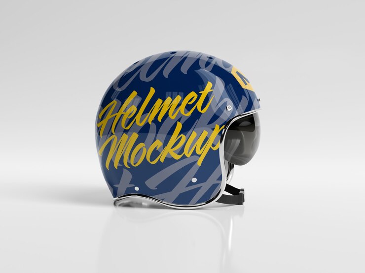 PSD maquette isolée de casque de moto