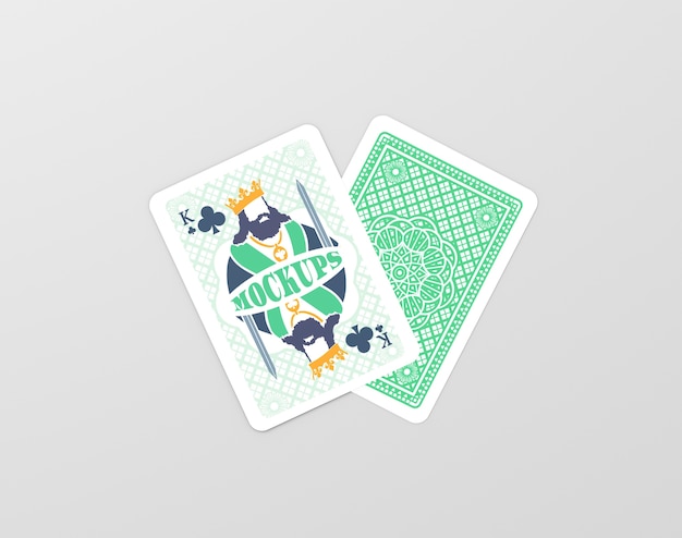 Maquette de jeu de cartes en papier