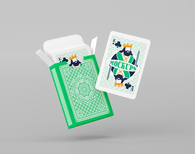 Maquette de jeu de cartes en papier