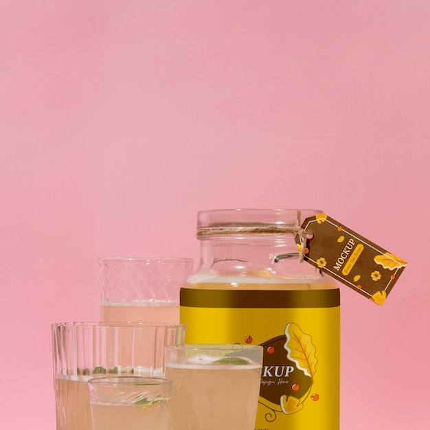 Maquette de kombucha et de boissons fermentées